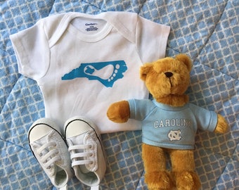 North Carolina Born Baby Onesie Nc Baby Unc Baby Gender