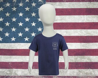 Toddler Police Shirt Police Badge with Name