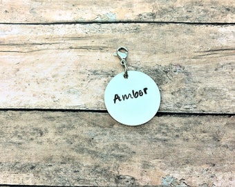 Personalized Silver Charm - Custom Charm - Personalized Charm - Bracelet Charm - Custom Tag - Custom Name Tag - Custom Bracelet Charm