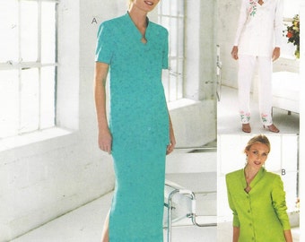 Womens Day Womens Button Front Tunic, Ankle Length Skirt & Pants McCalls Sewing Pattern M4465 Size 10 12 14 16 Bust 32 1/2 to 38 UnCut