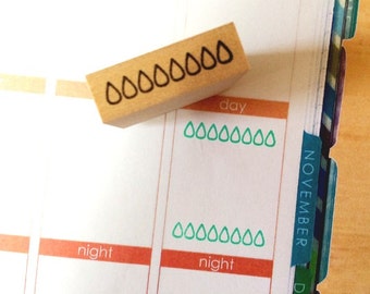 Planner stamps, hydrate stamp, water intake, hobonichi, erin condren, filofax, stationery supplies, KikkiK, Color Clush planner, Hydrate