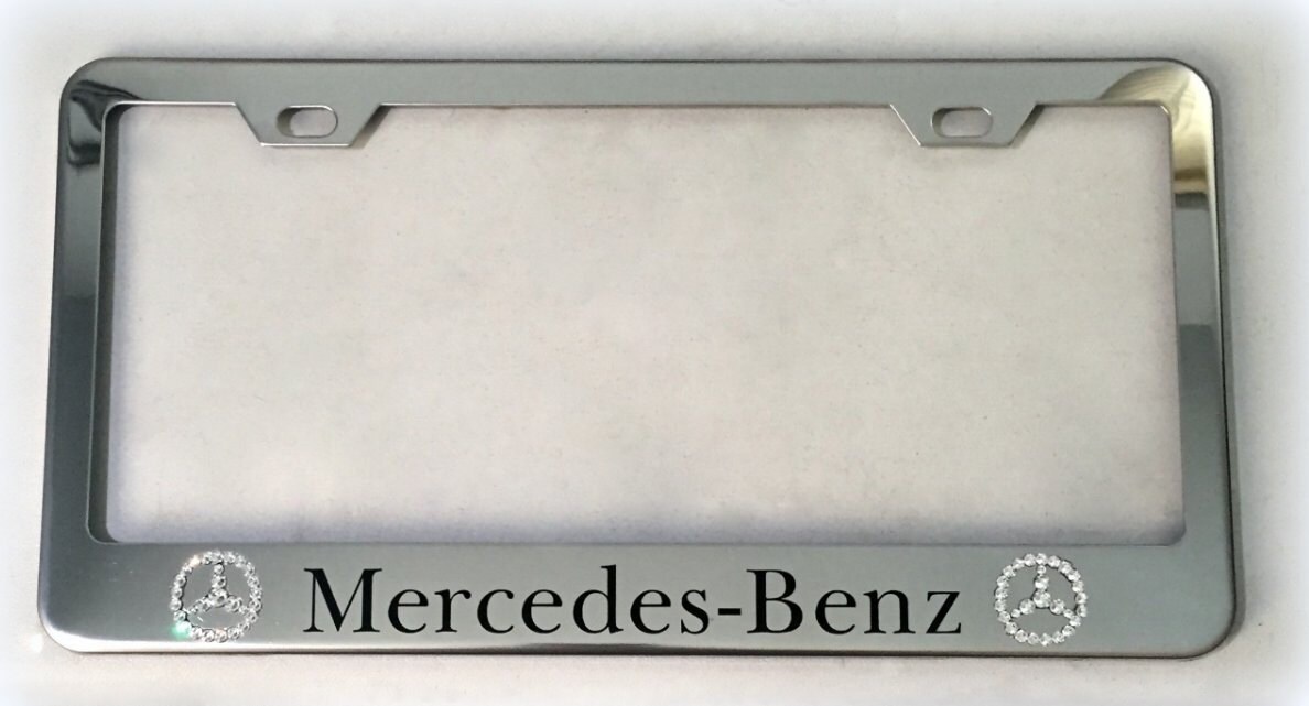 Mercedes Benz License Plate Frame made with Swarovski Crystals