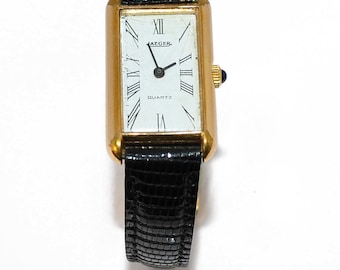 Watch rectangle steel and yellow gold 18K Jaeger