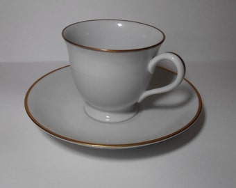 Vintage Noritake Demitasse cup and saucer set of 6, Noritake Contemporary, Gold rim