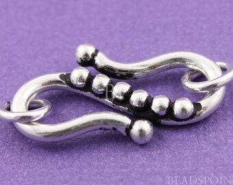 2 pièces, Bali S crochet fermoir, fermoir w/bagues, argent de Bali trouver fermoirs crochet S, Fermoirs, fermoir, Bali Bracelet S crochet fermoirs, (BA5427)