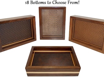 Men's Valet Box / Tray Walnut with Maple Stripe