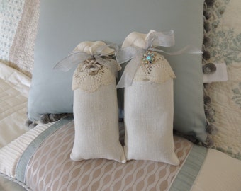 Handmade Linen Lavender Sachets