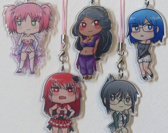 HuniePop 2.5" Double-Sided Clear Acrylic Charms