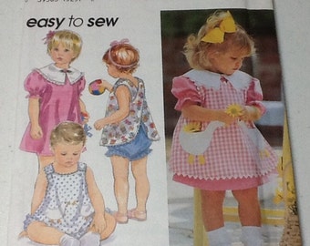 Simplicity 4948 Girls dress and panties pattern, cut, size 1/2 to 4