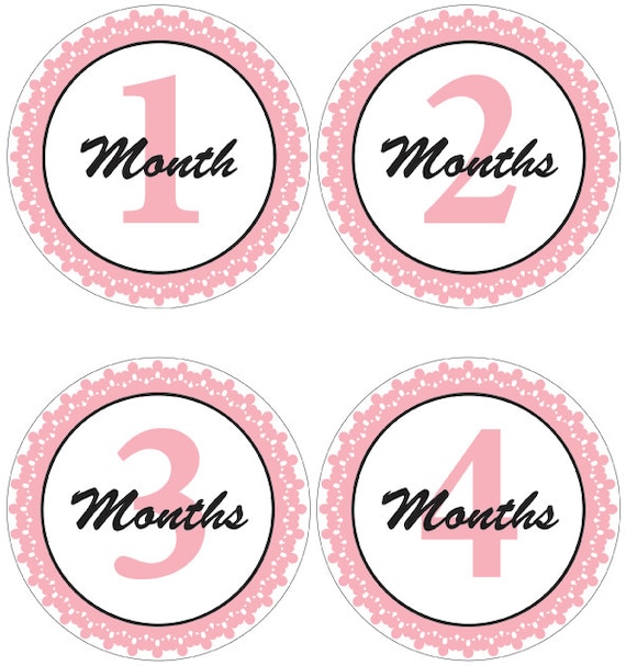 Ridiculous image with regard to free printable baby month stickers Divine image inside free printable baby month stickers