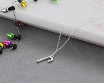 Candy Cane Christmas Necklace