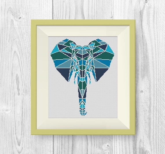 BUY 2 GET 1 FREE Geometric Elephant Cross Stitch Pattern