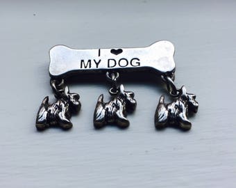 BARK! Man (and Woman's) Best Friend Vintage Sterling Silver Scottie Pin