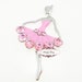 3pcs PINK Rhinestone Crystal Bling Ballerina Flatback Metal Embellishment Adornment Add to Favors Accoessries Invitations Frames