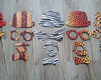 Accessories photobooth x 25 theme Savannah, jungle and Africa
