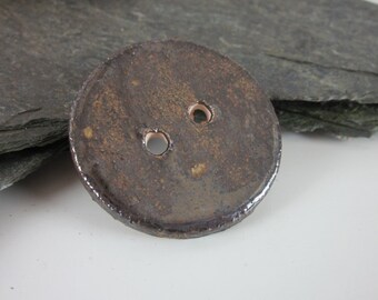 Large Black Ceramic Button
