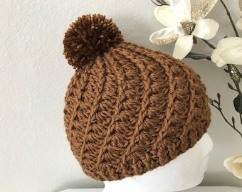 Knitted Slouchy Spiral Women's Winter Hat