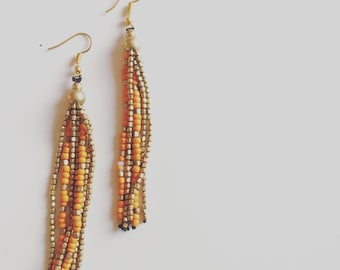 Long Drop Earrings | Tassel Earrings | Boho Earrings | Gift For Her | Statement Earrings | Festival Earrings | Dangle Earrings | Art Deco