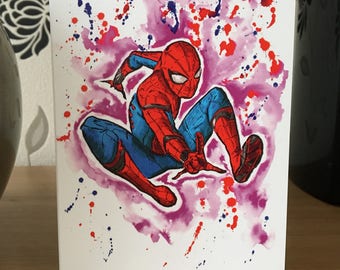 Spider-man. Inky Style Greeting Card. A6 PRINT