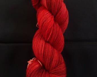 Hand dyed 4-fold socks wool "Burgundermix"