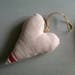 Antique Mangle Cloth Heart Hanger