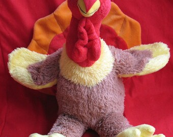 Build-A-Bear Turkey Plush Gobbles 14” Removable Tail Feathers Thanksgiving-circa 1990's