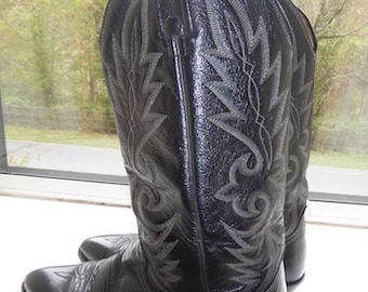 Vintage Mens 'Dan Post' Cowboy Boots MADE In USA - UK Size 7 - Nice!!