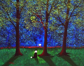 Border Collie Dog LAST STRAY Reproduction Art PRINT by Todd Young