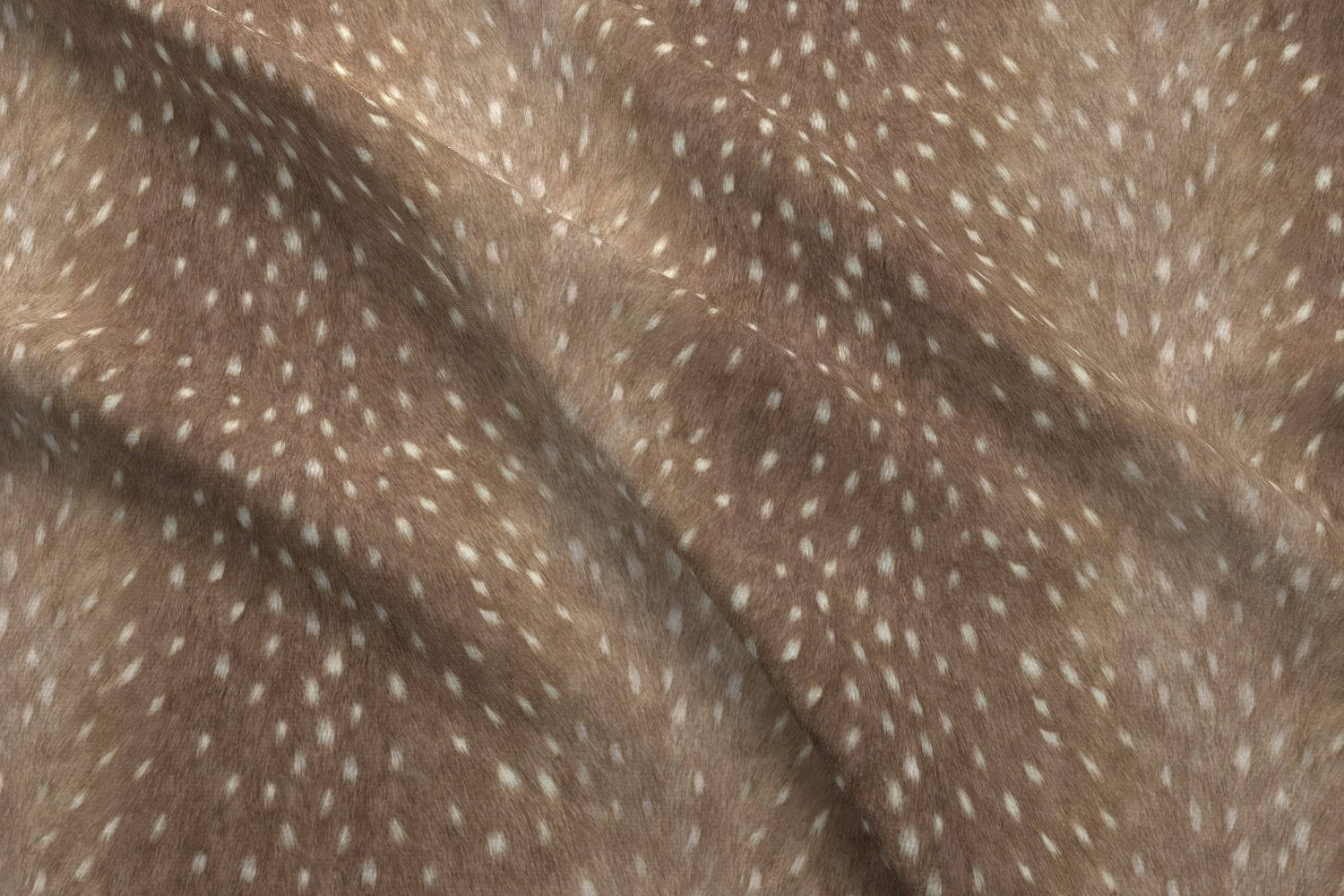 Faux Fur Fabric Soft Deer Hide Fabric In Taupe By