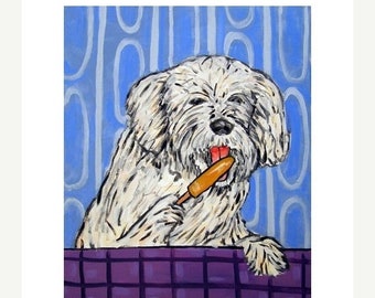 25% off Havanese with a Popsicle Dog Art Print