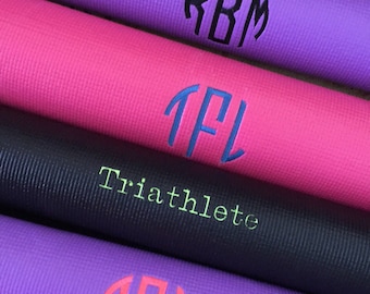 Monogramed yoga mat.