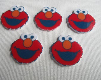 Set of 5 Flat Back Resins inspired by Elmo
