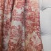 Red Linen Toile Remnant Drapery Fabric, 7 Yard Piece, Bedding, Sewing, Home Decor