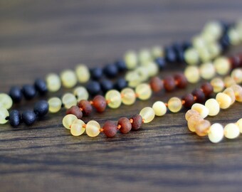 Amber teething necklace, baby teething necklace, baltic amber necklace, baltic amber, baby necklace, teething, baby gifts, raw amber