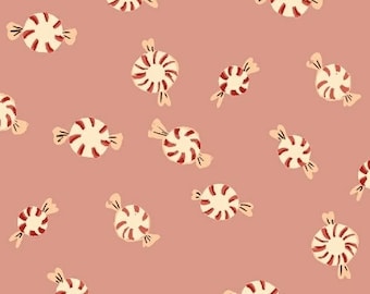 Sugarplum Pink Peppermints 50167-6 By Heather Ross for Windham Fabrics