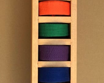 Martial Arts Belt and Trophy Display-Belt Slots Only