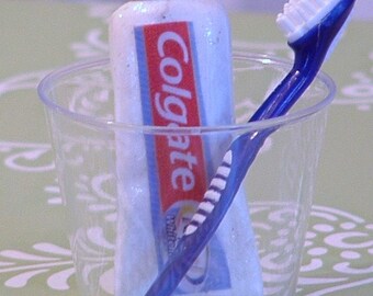 Toothbrush and Toothpaste for American girl.
