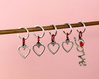 Gift for Knitter, knitting gift, gift for knitters, knitting, LOVE Stitch Markers, knitting tools, gift for mom, knitting supplies
