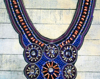 Multi Colored Stitched Beaded Appliques