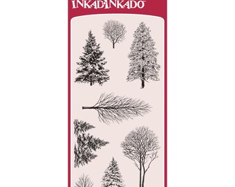 Inkadinkado Clear Stamps - Christmas Woodland Wonderland 4"X8"