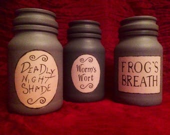 Nightmare Before Christmas Potion Bottle inspired jars