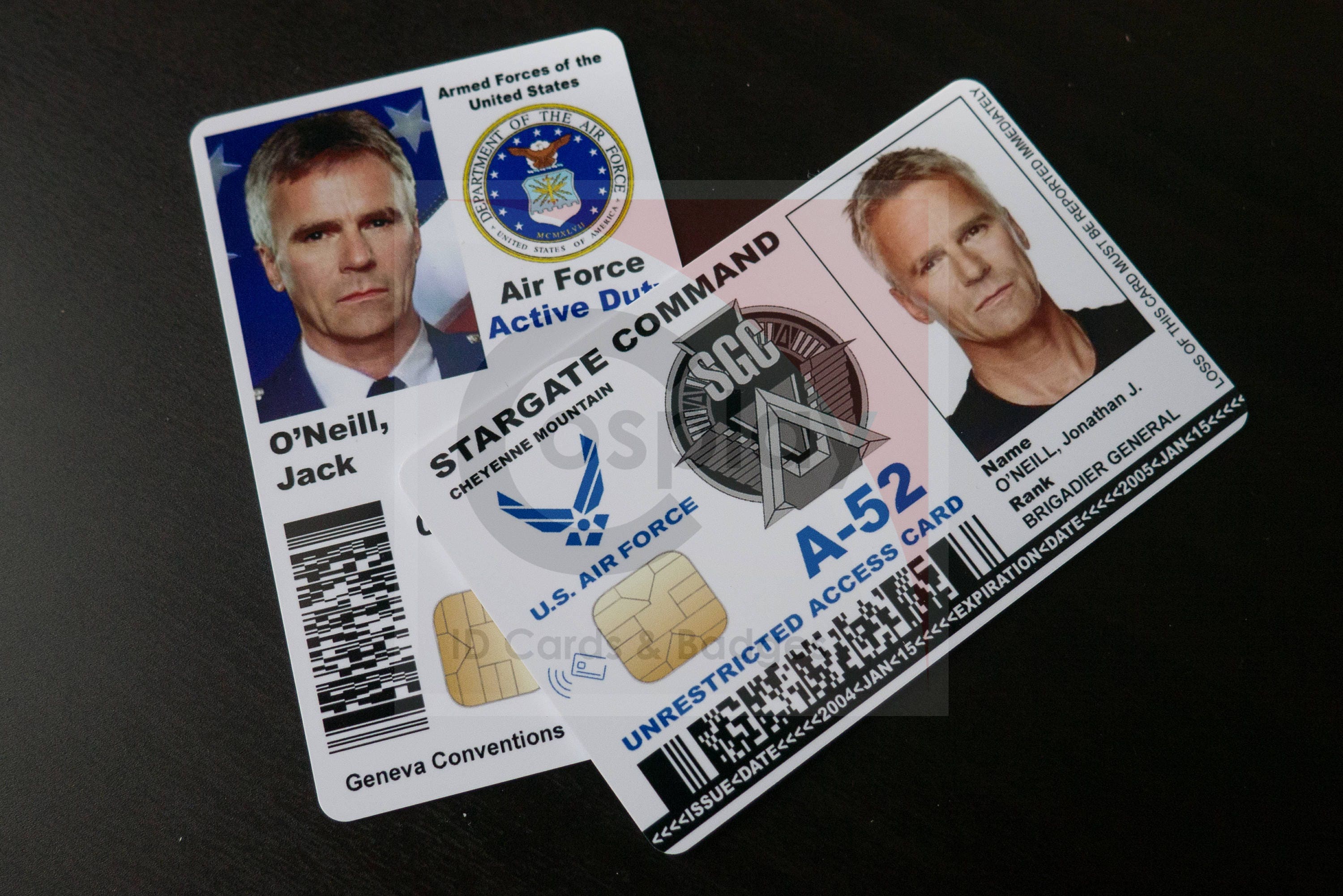 STARGATE Cosplay ID Badge Jack O'Neill Sam Carter