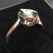 Vintage Adjustable Silver Cat wraparound ring with red coloured eyes currently size O