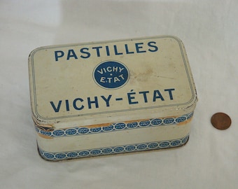 Vintage French Pastilles Vichy-Etat Tin Box
