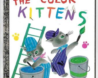 Vintage 1970's Children's Book - A Little Golden Book - The Color Kitten - Margaret Wise Brown