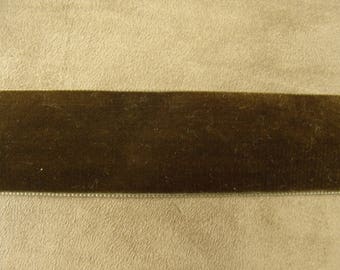 3 velvet Ribbon, 5 cm - Brown