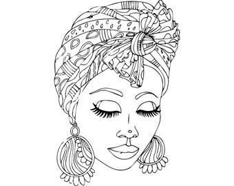 african woman svg  etsy