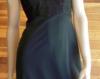 Vintage Lingerie 1950s SEAMPRUFE Black Size 34 Full Slip
