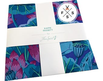 Kaffe Fassett Collective Island Precut 10" Fabric Squares Quilting Cotton Layer Cake Free Spirit FB610GP.ISLAN