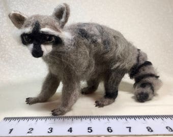 Raccoon - Needle Felted and Posable